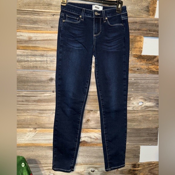 Paige Verdugo Crop 
Dark Wash 5-Pocket Cropped Slim Capri Denim Jeans size 25 - Picture 1 of 7